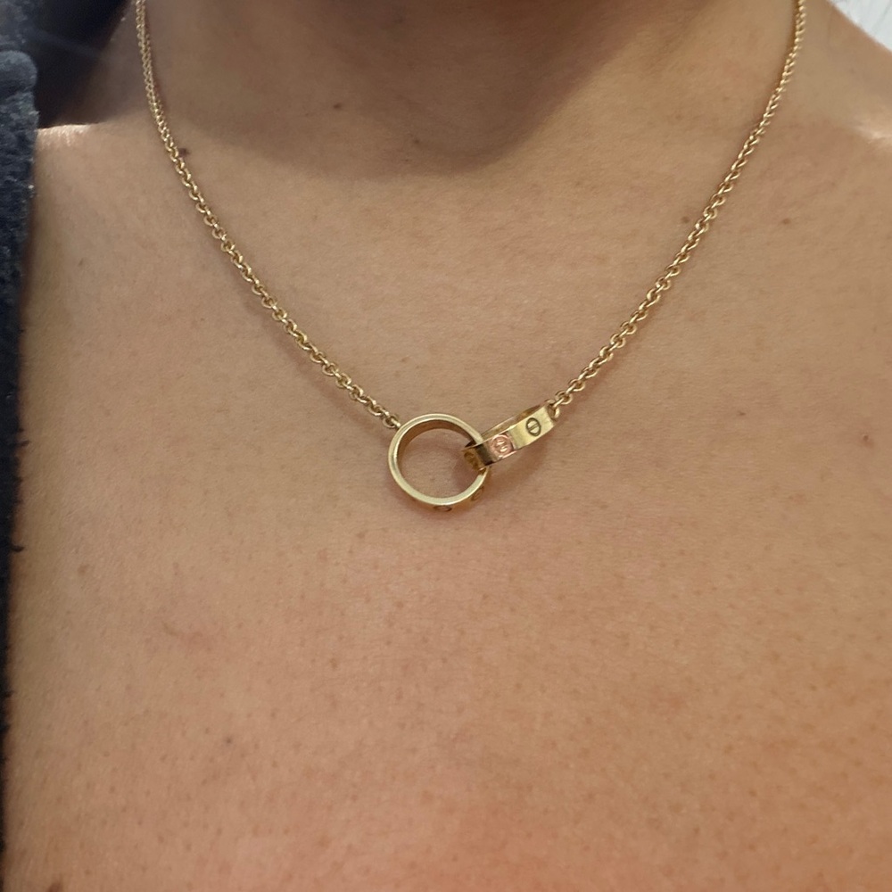 Cartier Gold Interlocking love Necklace